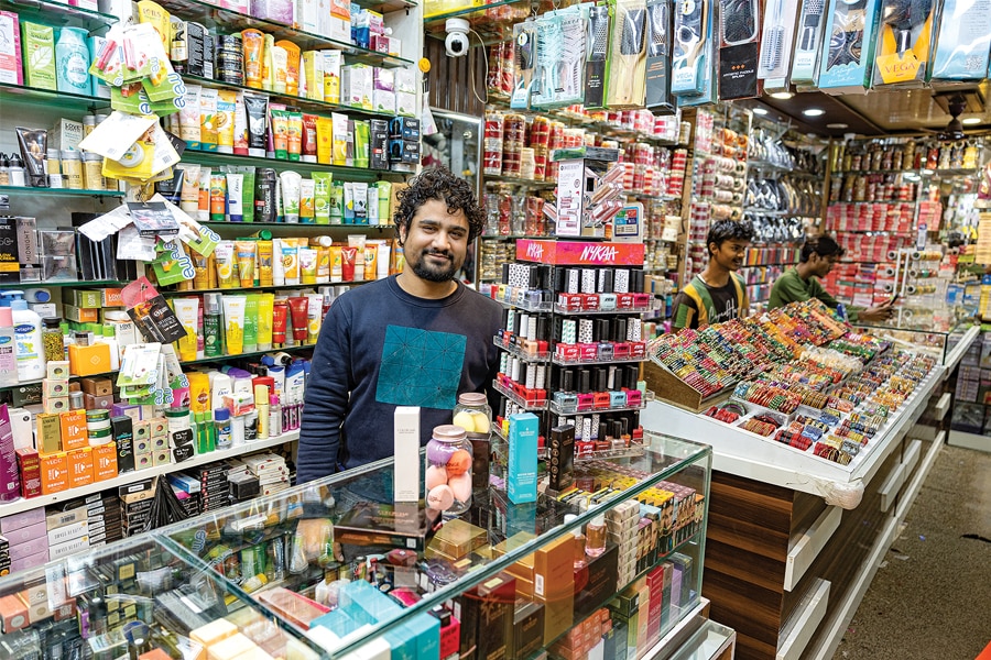 Salman Khan, owner of Parlour House, has been running his cosmetic store in Rae Bareli since 2021
Image: Madhu Kapparath